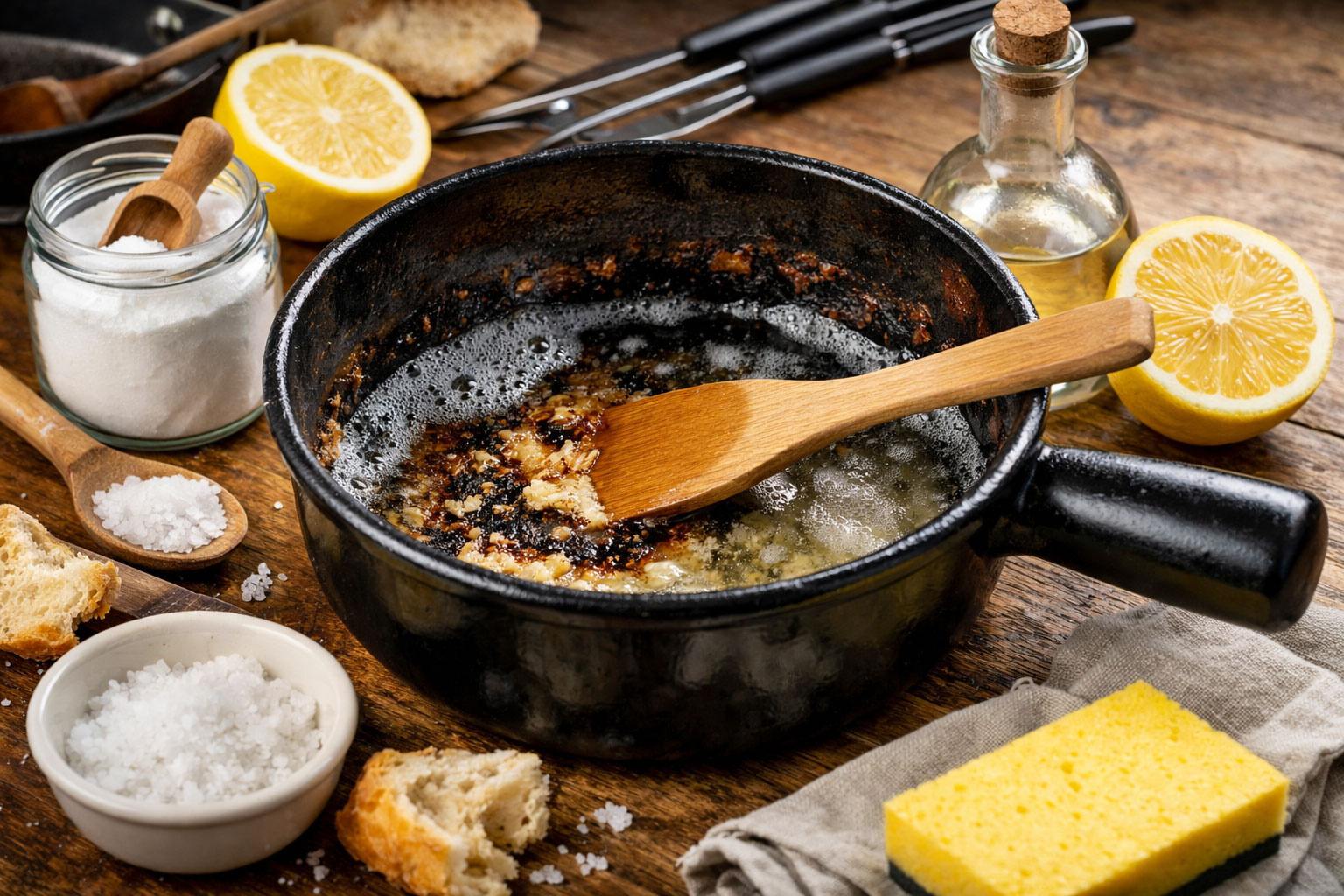 Nettoyer un caquelon à fondue